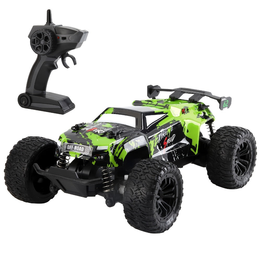 Remote Control Car, 1:16 Scale Alloy Off-Road Truck with 2.4GHz Control, 45KM/H Source Speed, LED Lights and Rechargeable Bat