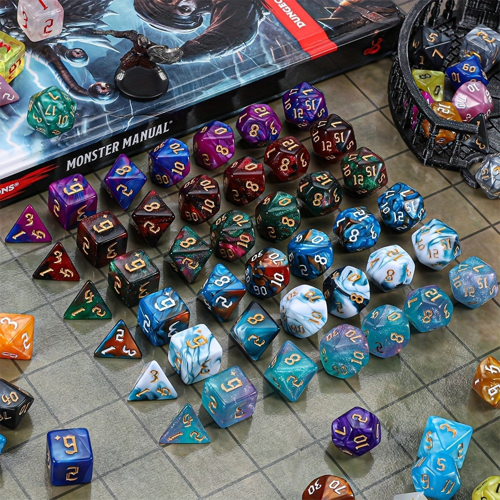 DND Dice Set 182pcs 26 Colors with the Listed Color, Size or Set Options for Everyday Use, with Listed Configuration — image 