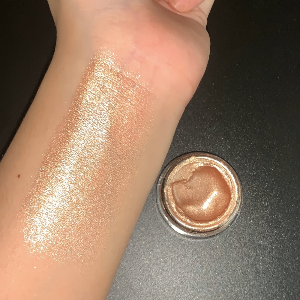 Jelly Gel Eyeshadow 2 Pack Sunset Copper Shimmer High Gloss Metallic Finish Fade Resistant, for Makeup, Travel and Everyday V