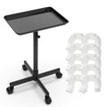 Black Adjustable Salon Tray Cart with 10 Disposable Covers, Rolling Casters and Removable Top Tray — image 17