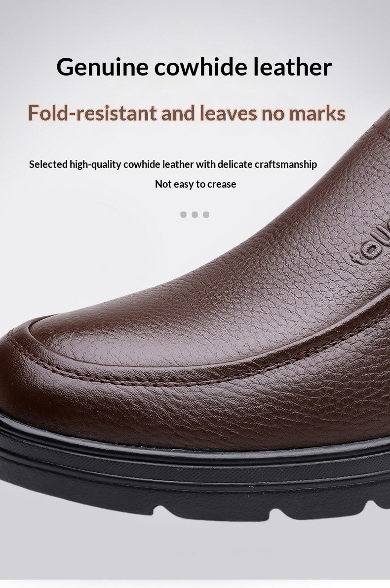 Men's Genuine Leather Lace-up Business Casual Shoes