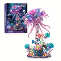 526-Piece Jellyfish Building Block Model with Ocean Scene Base and Pictured 27 cm Display Height — image 10