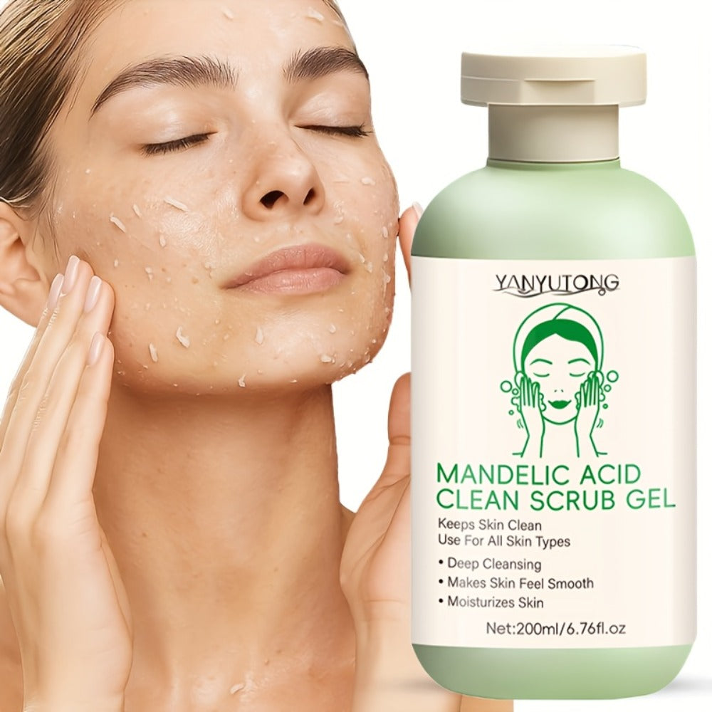 Mandelic Acid Facial Exfoliating Gel in a 200ml Green Pump Bottle for Face and Body Rinse-Off Use — image 8