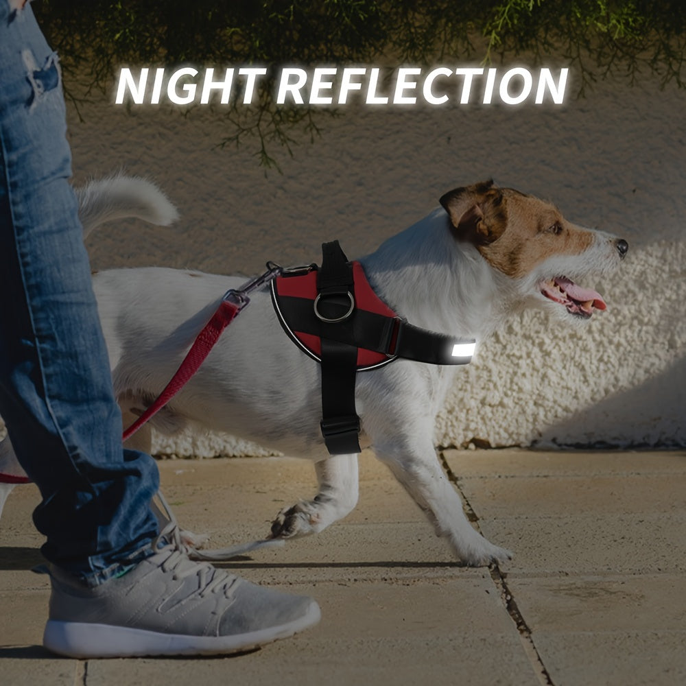 Reflective-Trim Dog Harness in Seven Colors and XS–XXL with Chest Band, Back Ring and Top Handle — image 5