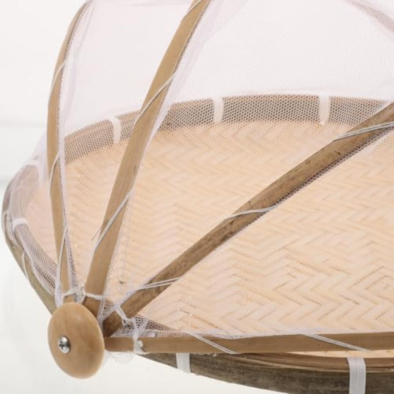 Hand Woven Fruit Basket with Lid – Bamboo Food Storage Basket for Kitchen Countertop, Bread, Vegetables, Picnic Organizer wit