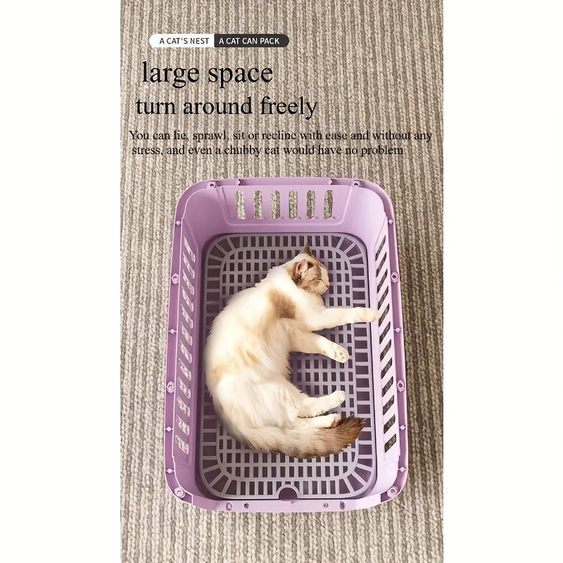 Hard-Shell Pet Carrier Crate with Front Grid Door, Side Ventilation and Standard or XL Sizes in Three Colors — image 3