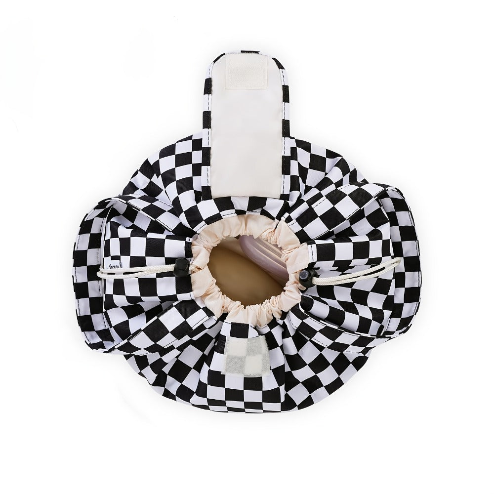 Makeup Bag Drawstring Flat-Lay Oxford Organizer in 12 Print and Color Options for Travel, Vanity and Everyday Beauty Storage 