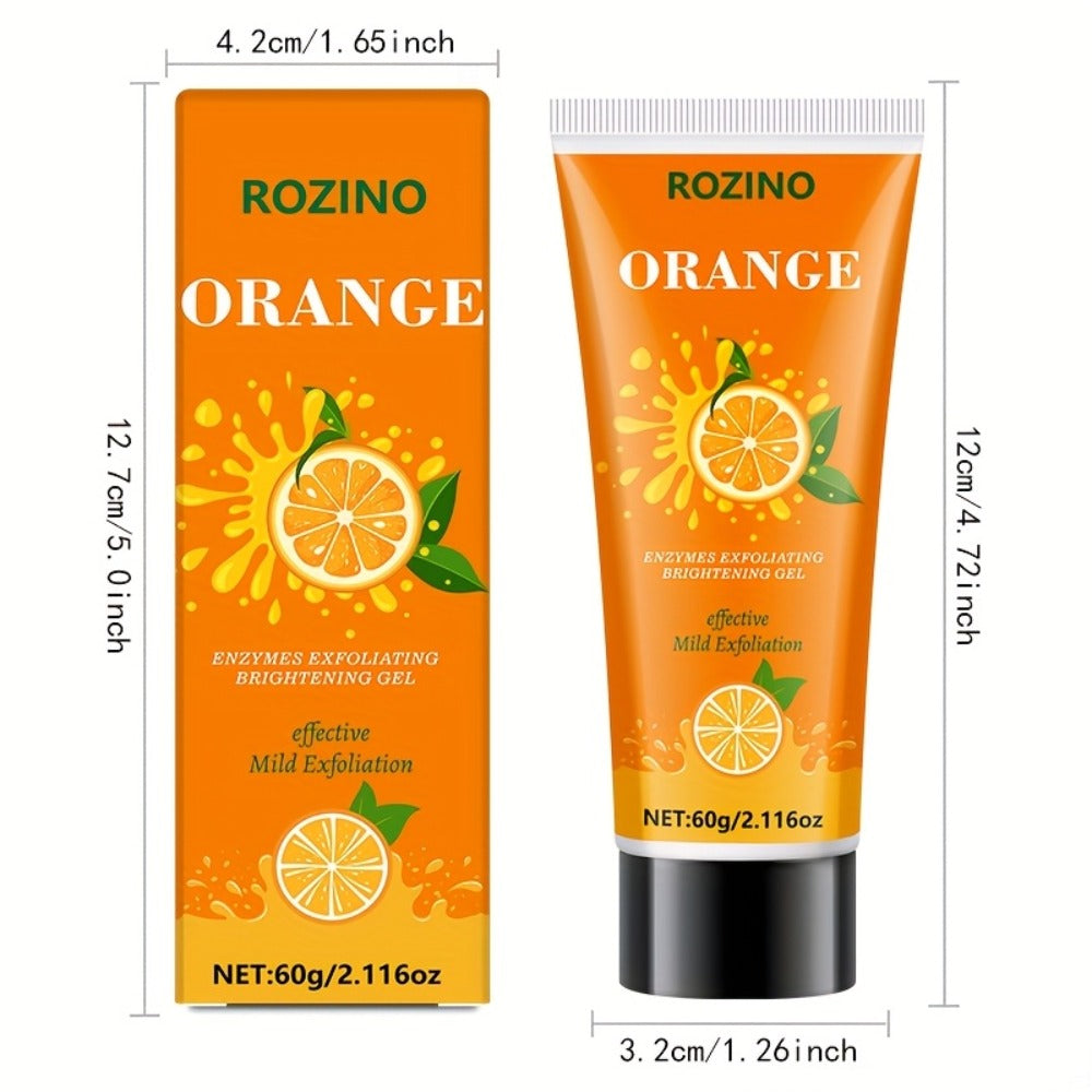 Orange Enzyme Cleansing Gel 60g Aloe Vera Hyaluronic Acid Vitamin C Gentle Exfoliating Deep Pore Cleansing Brightening Moistu