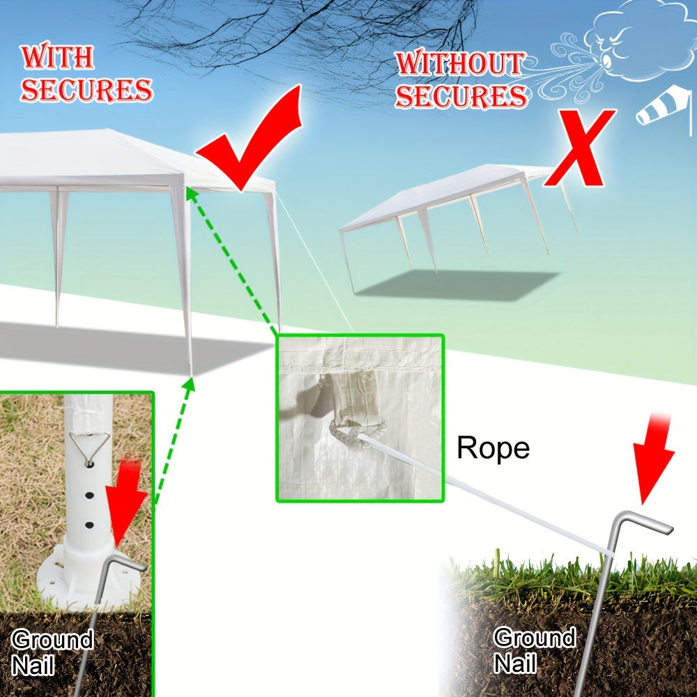 Party Tent White Waterproof 4 Sidewalls | Wedding Backyard Event Patio — image 7