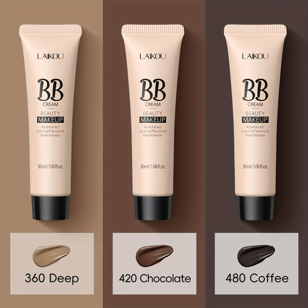BB Cream 2 Pcs Set Waterproof, Pore-Minimizing Full Coverage Foundation with Blemish Concealer & Glycerin Hydration — image 1