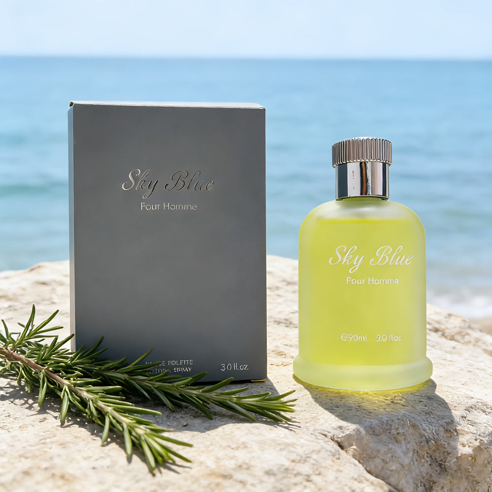 Men's Cologne Eau de Parfum Sky Blue - Bergamot Rosemary & Oak Moss Fresh Masculine Fragrance, No Propylene Glycol — image 11