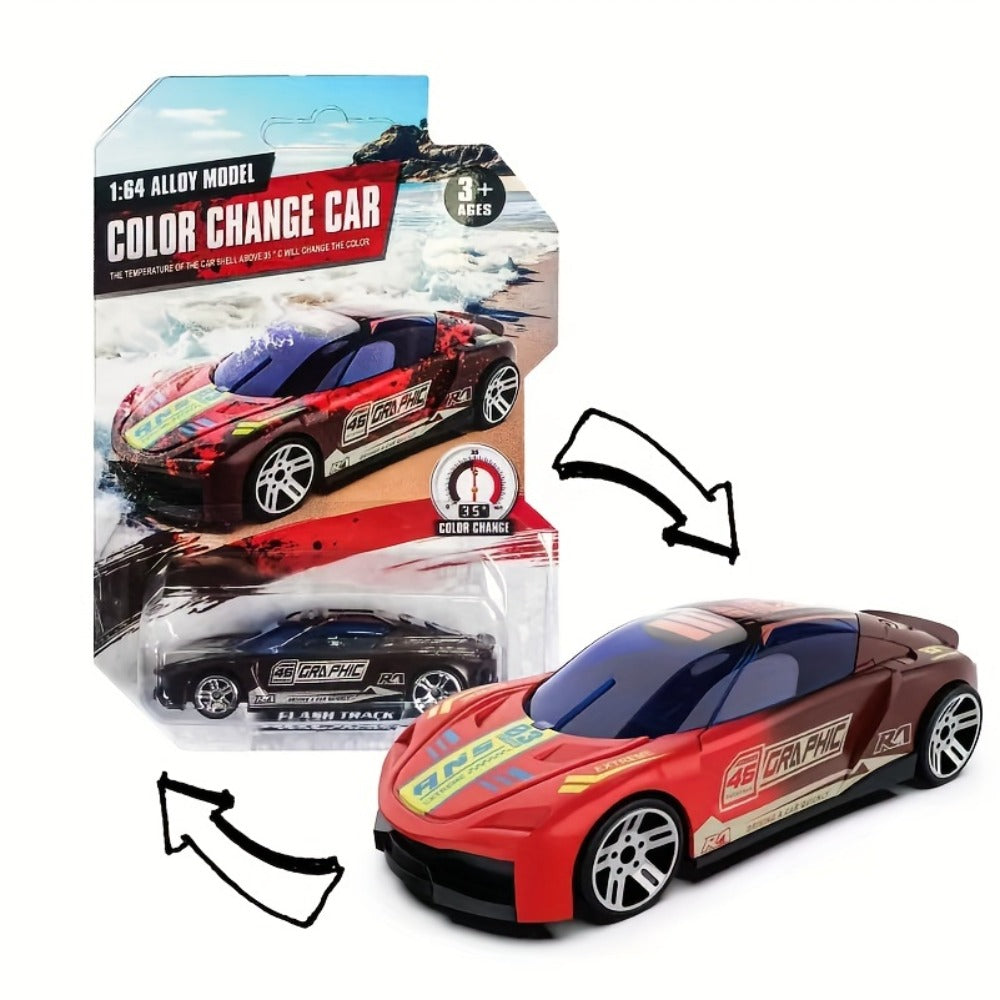 Six-Piece Temperature-Responsive Color-Changing Die-Cast Toy Car Set with Assorted Vehicle Styles — image 9