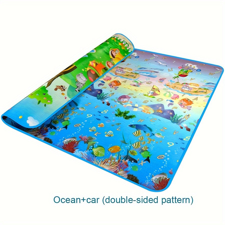 Double-Sided Foldable Foam Picnic Mat, 78 x 71 Inch Portable Beach Blanket with Five Printed Pattern Options — image 4