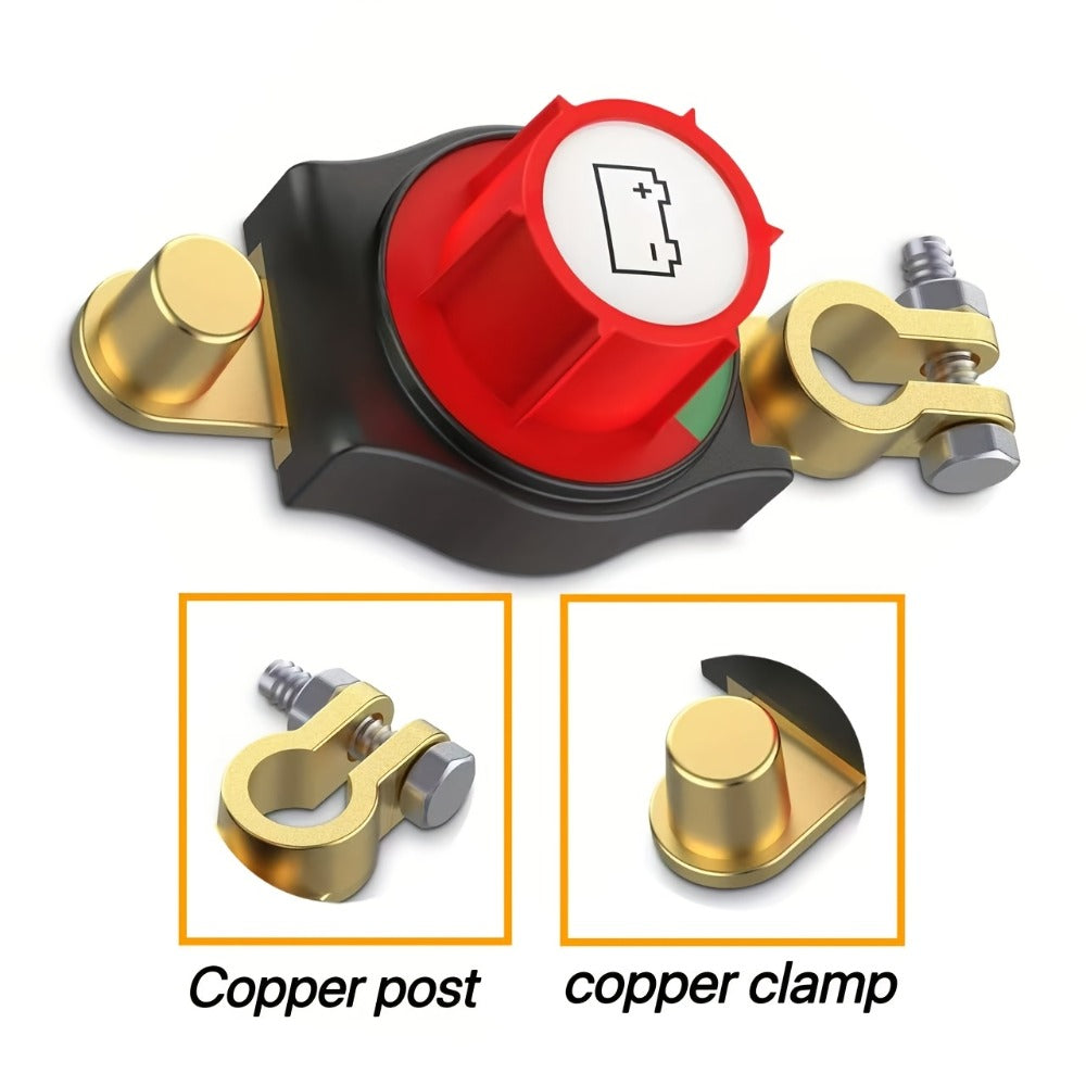 Battery Disconnect Switch 1000A Heavy Duty Manual Lever On/Off Negative Cut-Off with Screw Terminals for Car Truck Boat RV Ma