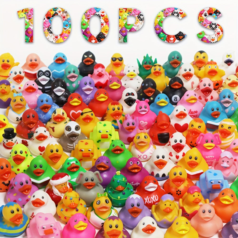 Mini Rubber Ducks Bulk Set, 2" Floating Bath Toy Variety for Kids, Cute Assorted Ducks for Bath Time — image 6
