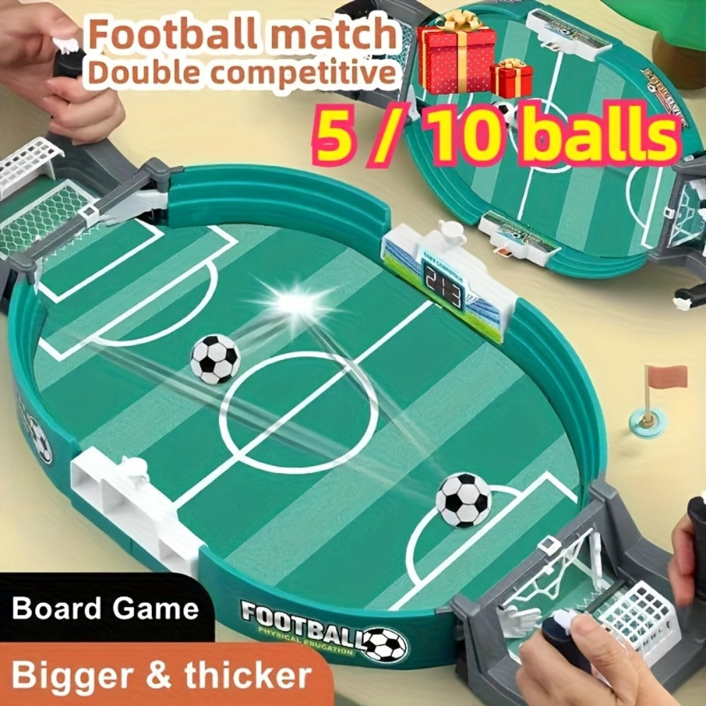 Portable Tabletop Football Game Set – Stand-Alone Table Design, Durable PP Material, 6 or 10 Balls, Family Party Board Game f