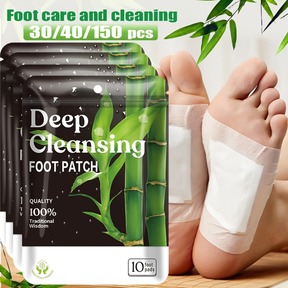 Detox Foot Patches with Bamboo Vinegar Ginger & Lavender – Natural Plant Formula Deep Cleansing Overnight Foot Pads — image 1