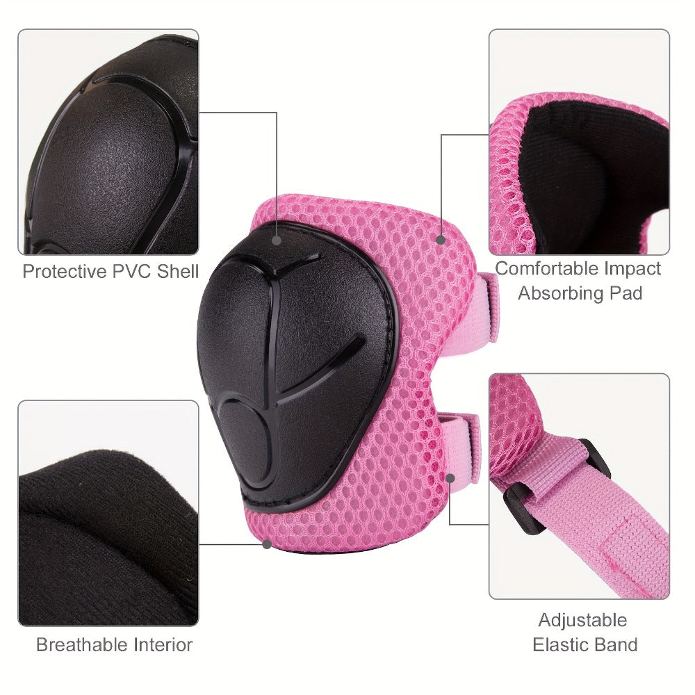 Kids Bike Helmet & Gear Set 7-Piece for Ages 2-8 Boys Girls Adjustable with the Listed Color, Size or Set Options for Everyda