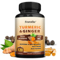 Herbal Supplements with Fearathe Label, Turmeric Ginger and Black Pepper Capsules, 120 Count — image 8