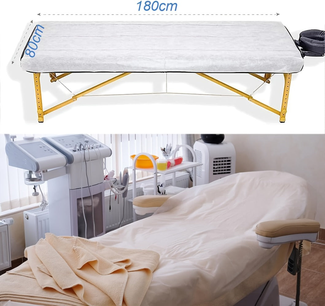 Disposable Massage Table Sheets 100-Pack Non-Woven Spa Bed Cover – Stain-Resistant Single-Use Table Liner for Massage Therapi