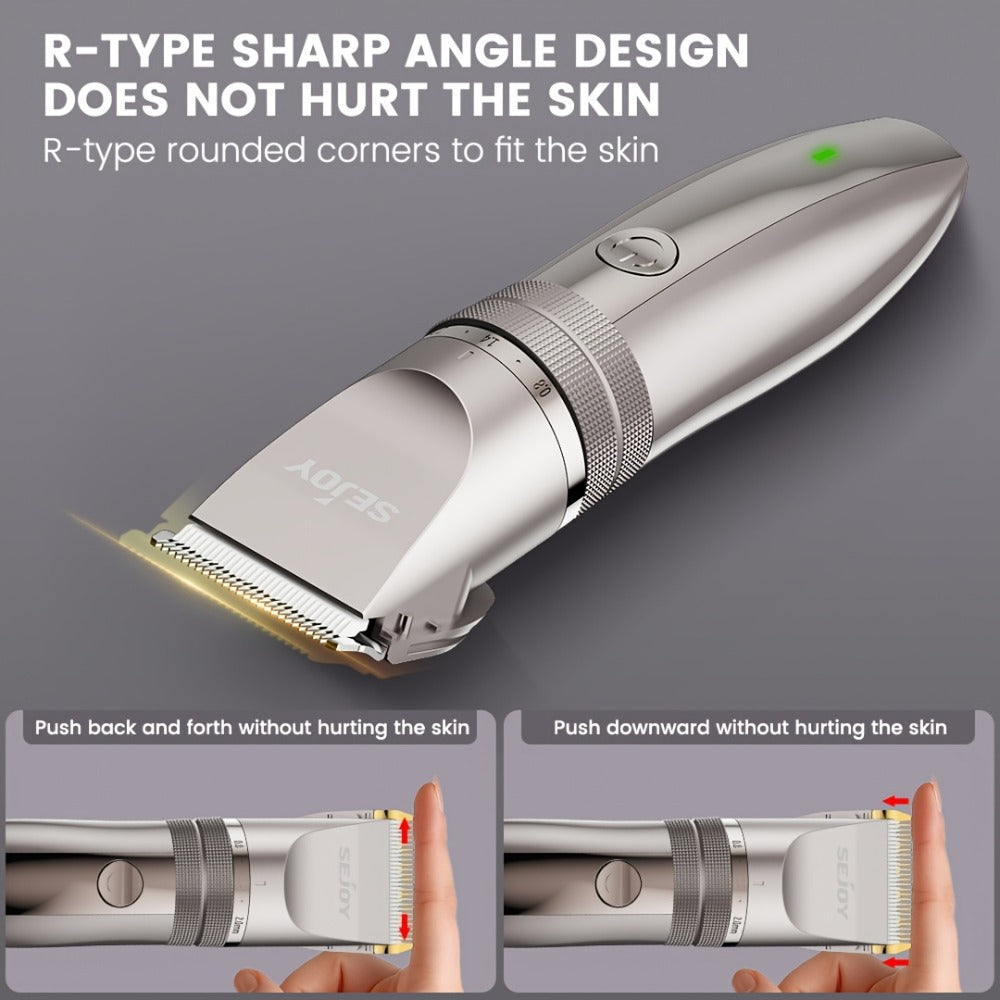 Beard Trimmer for Men Cordless Electric USB Rechargeable with Precision Dial 5-Level Adjustable – Mustache Facial Hair Trimme