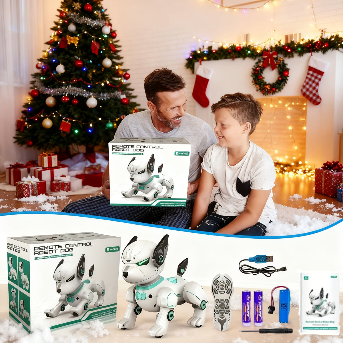 Robot Dog Toy for Kids Upgraded Intelligent Electronic Pet with the Listed Color, Size or Set Options for Everyday Use — imag