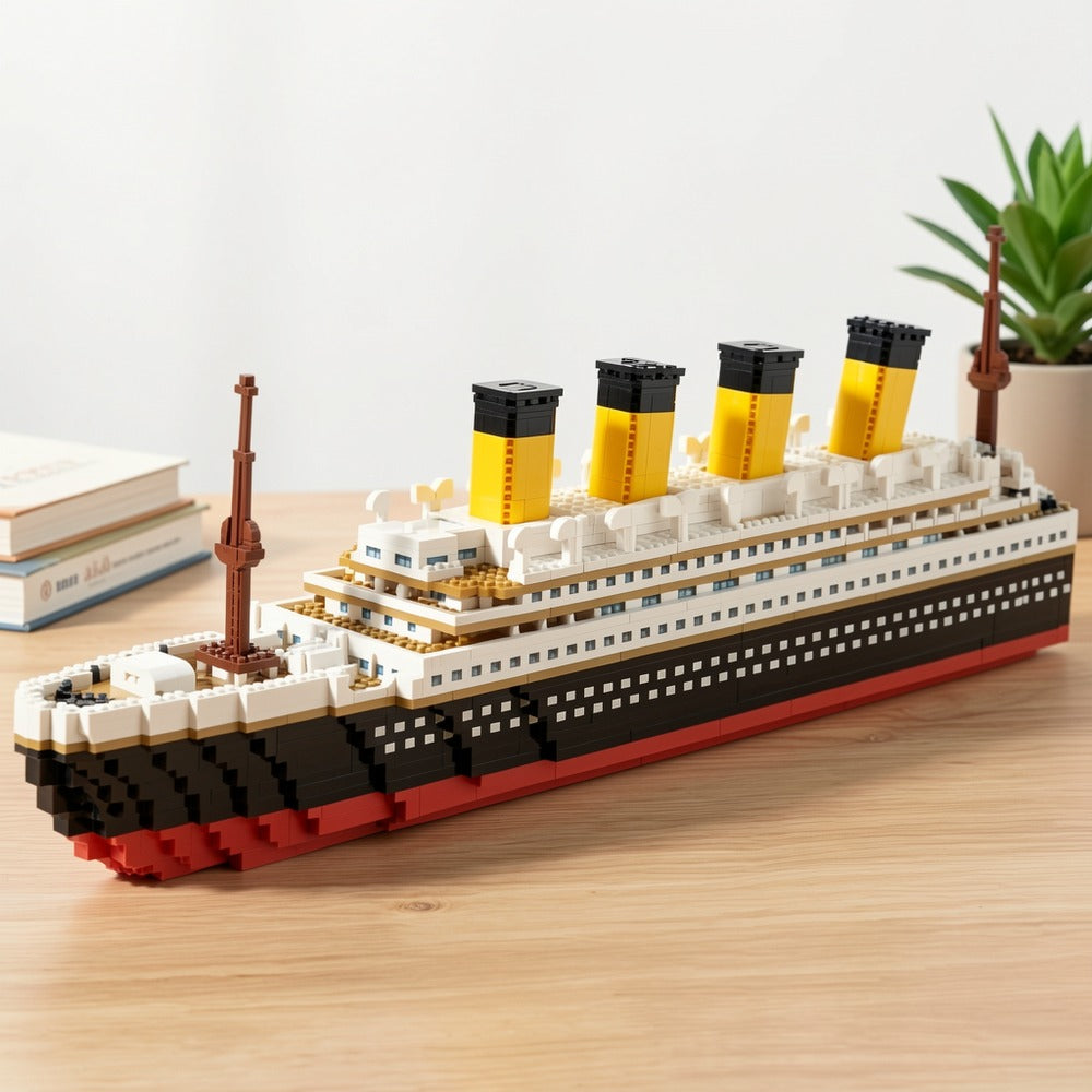 Cruise Ship Building Blocks Model Set 3000+ Pieces – Large Scale Ocean Liner Brick Construction Kit Compatible with LEGO for 