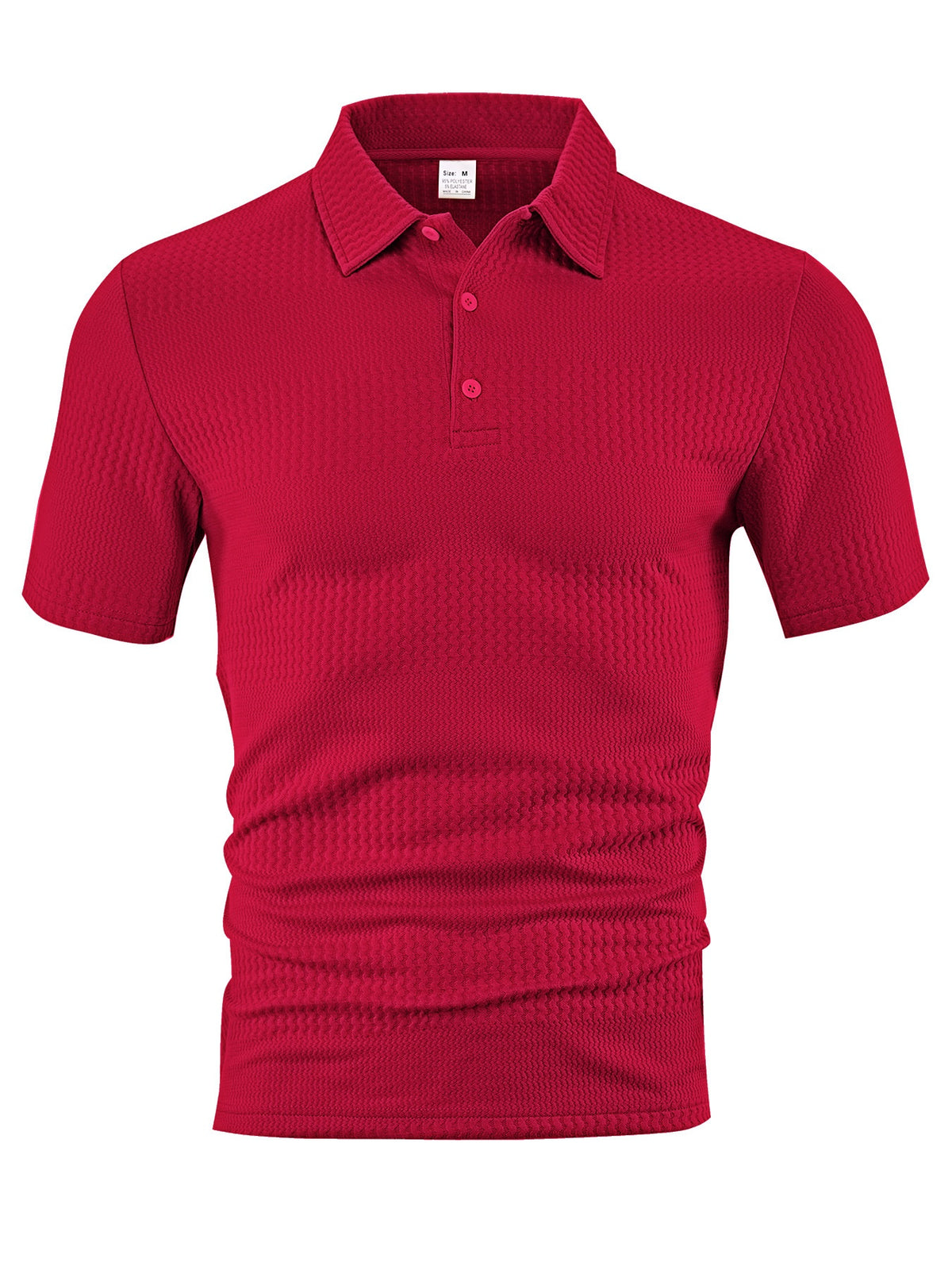 Men's Loose Casual Lapel Jacquard Short Sleeve