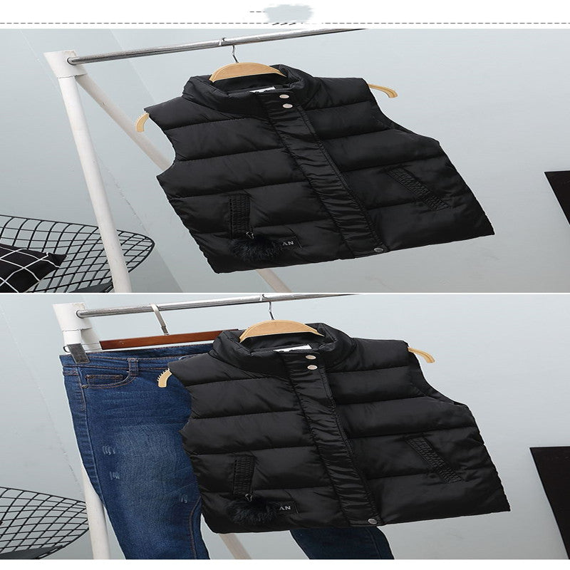 Women Vest Mandarin Collar Sleeveless Short Coat Women Jacket Waistcoat Female Plus Size