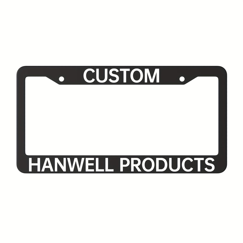 Custom License Plate Frame – 6 Font Styles, Heavy-Duty Weather-Resistant Car Tag Holder, Personalized Front & Rear License Pl