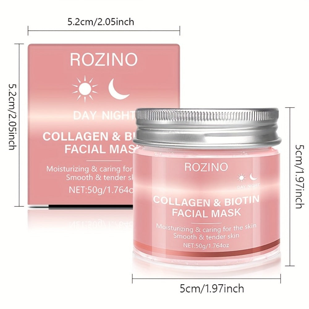Face Mask Cream 50g Biotin Collagen Day & Night for Plump Smooth Younger-Looking Skin, Skincare Gift for Women — image 5