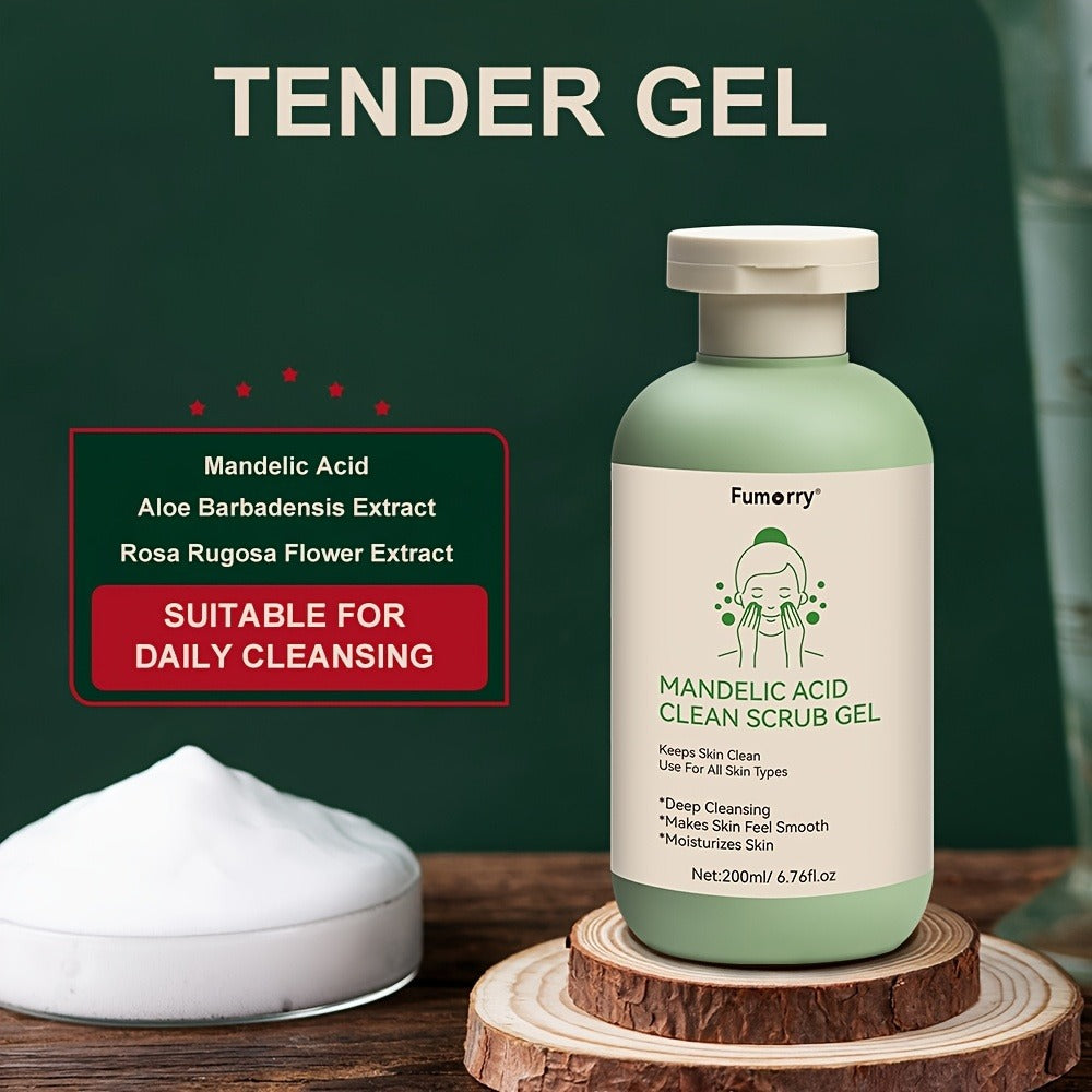 Mandelic Acid Exfoliating Gel 200ml with Aloe & Rose Extract, Deep Cleansing Pore Cleanser for Face & Body — image 7