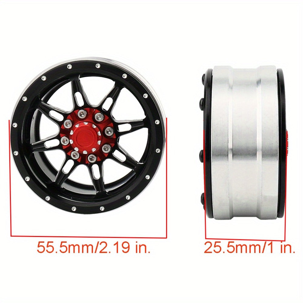 1.9" Beadlock Wheel Rims for RC Crawler 4pcs with the Listed Color, Size or Set Options for Everyday Use — image 5