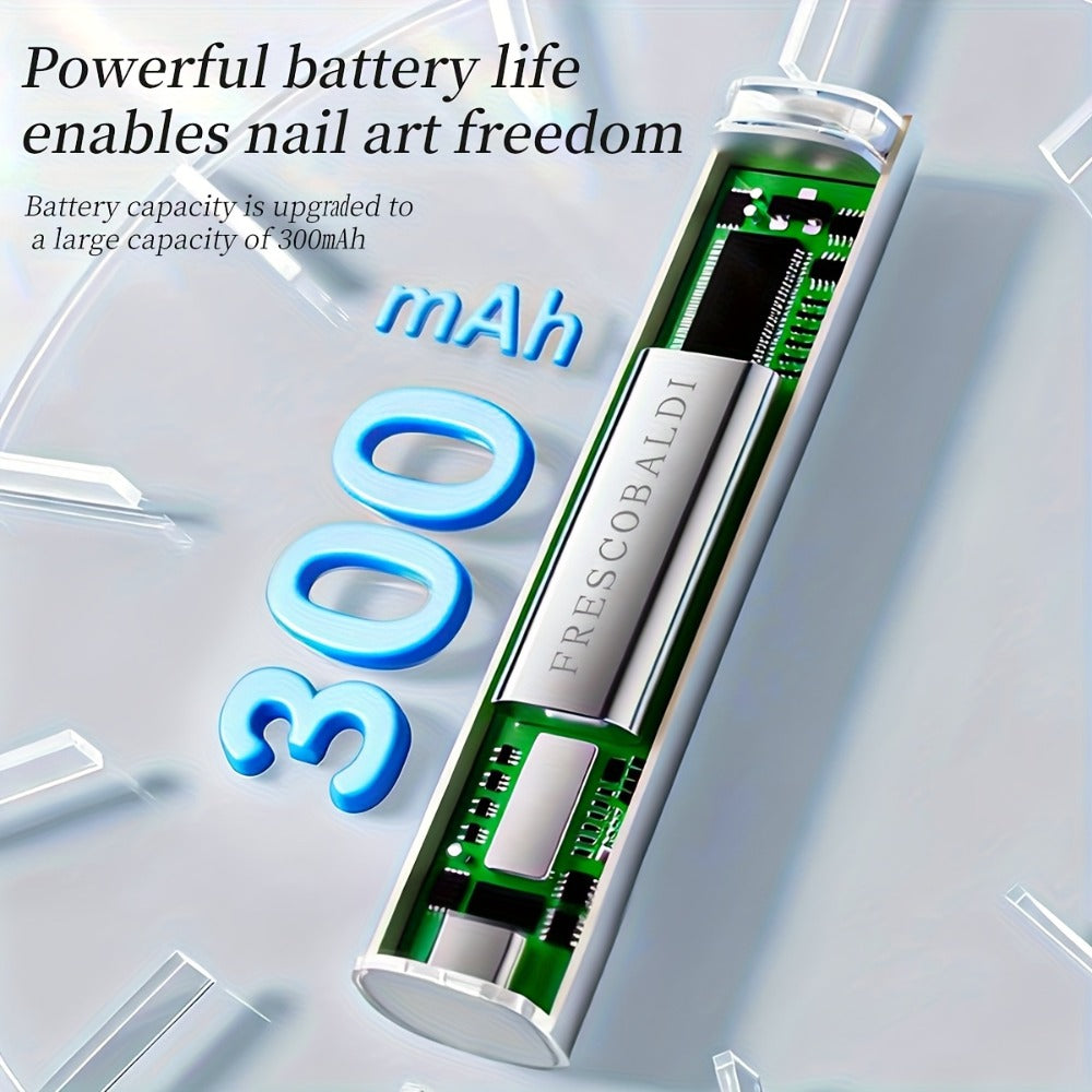 Metallic Handheld Linear UV/LED Nail Lamp with 45s/60s Timers, Type-C Input and 300mAh Label — image 8