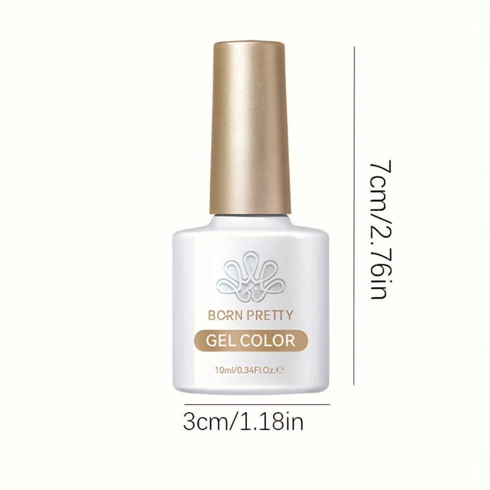 Gel Nail Polish BORN PRETTY 2-Piece Snow-Jelly Shimmer Set in Nude Pink and White Glitter with UV/LED Soak-Off Cure — image 5