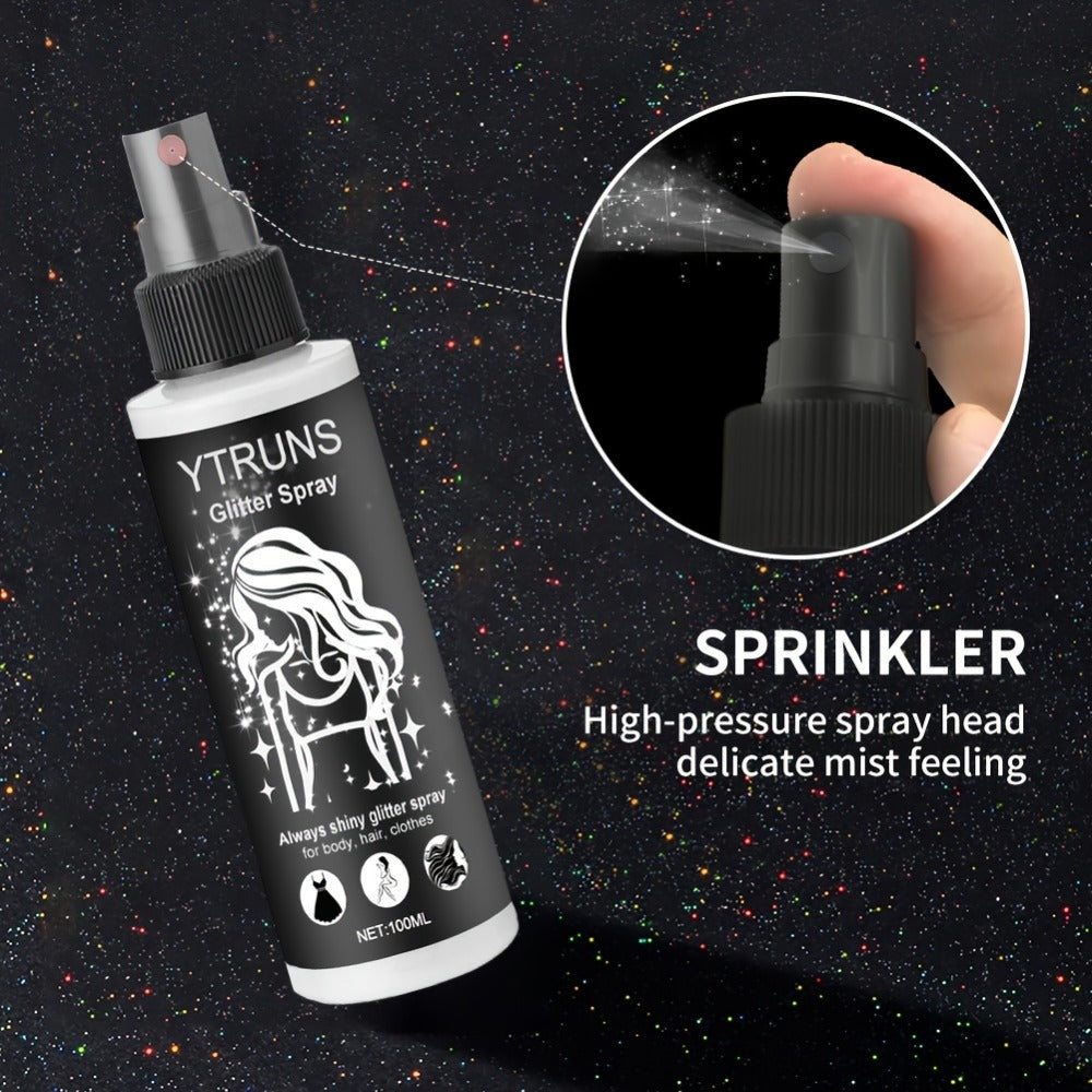 Body Shimmer Spray for Women – Star-Shaped Glitter Sparkle Mist 100ml Hydrating Formula for Body Hair & Clothes — image 9