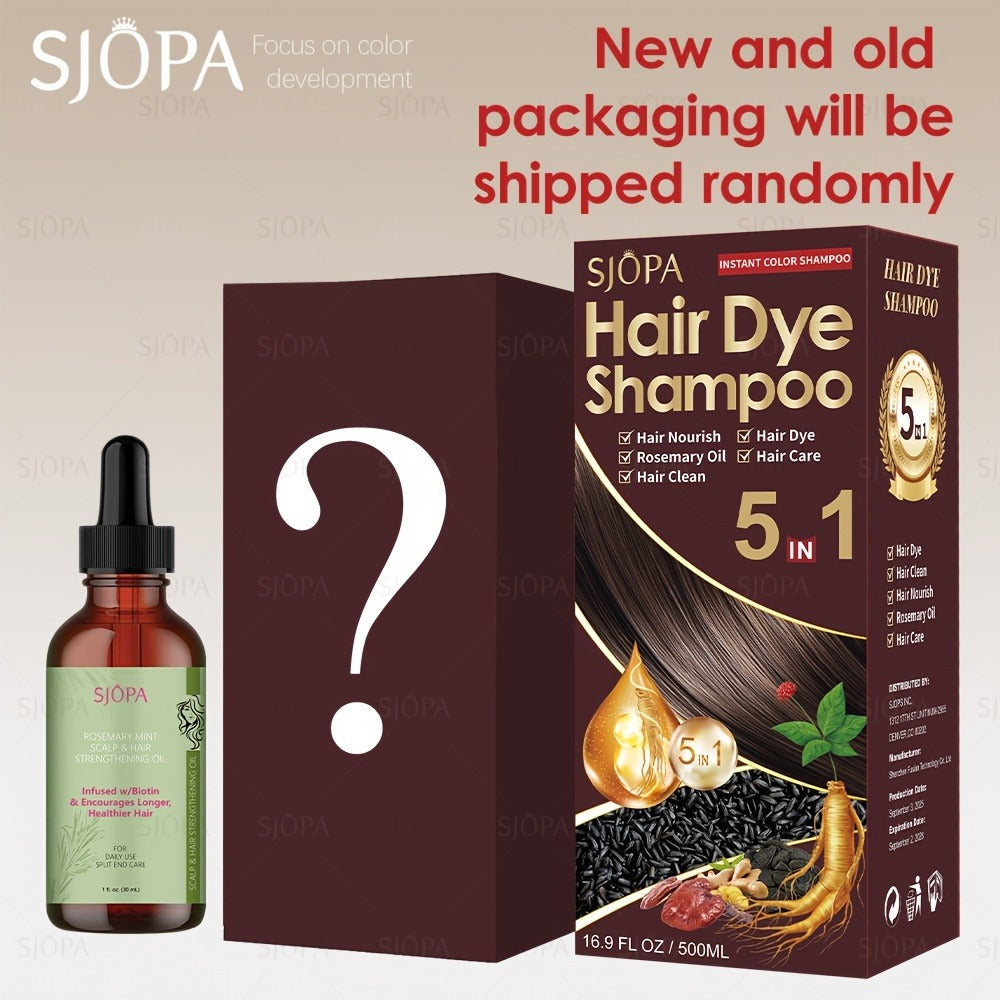 Gray Coverage Hair Dye Shampoo Kit 3-in-1 with Rosemary Hair Oil - Quick Color, Gentle & Natural Formula for Men & Women — im