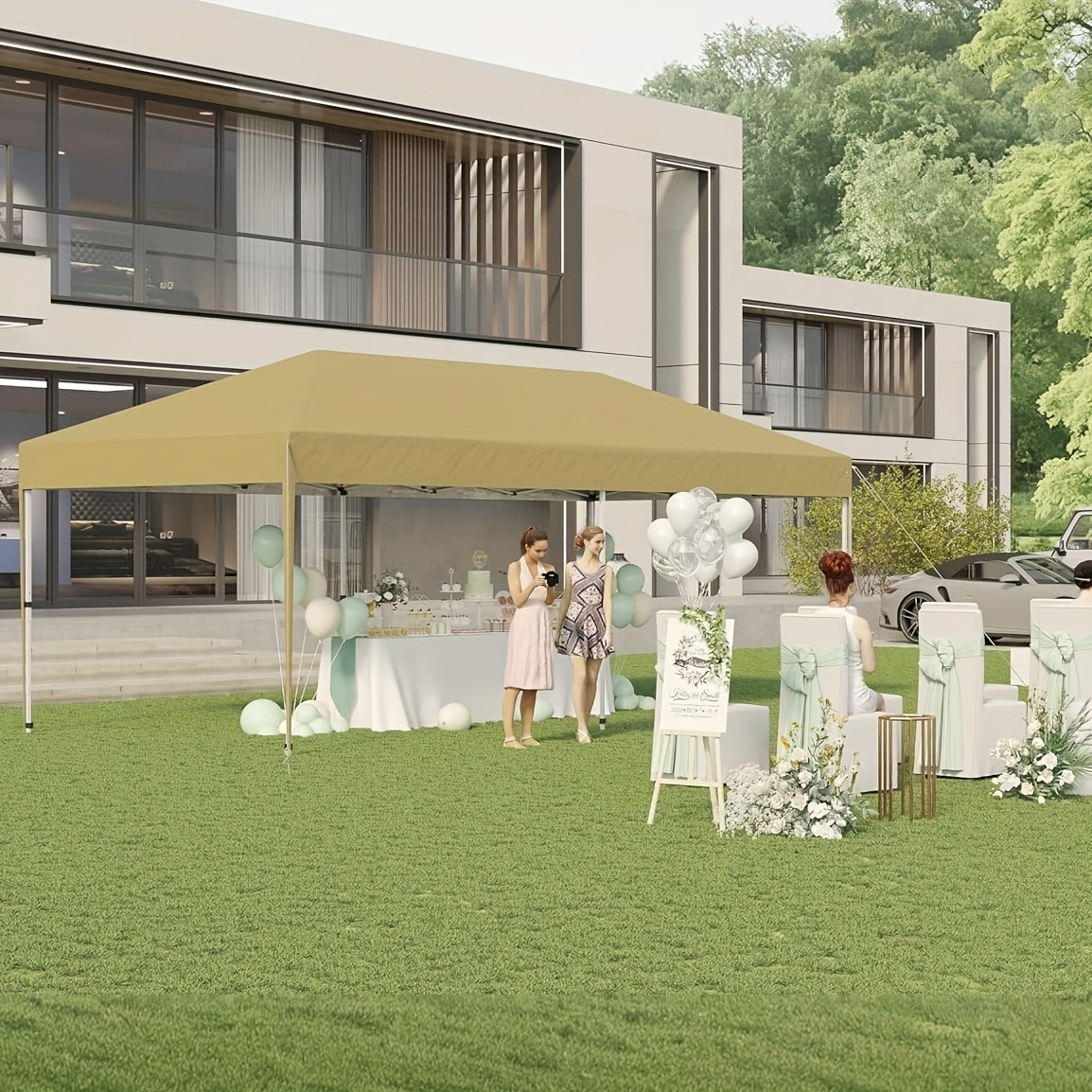 10'x20' Instant Canopy Tent - High Quality Pop-Up Event Shelter with Sidewalls, Portable Outdoor Party tent for Weddings — im