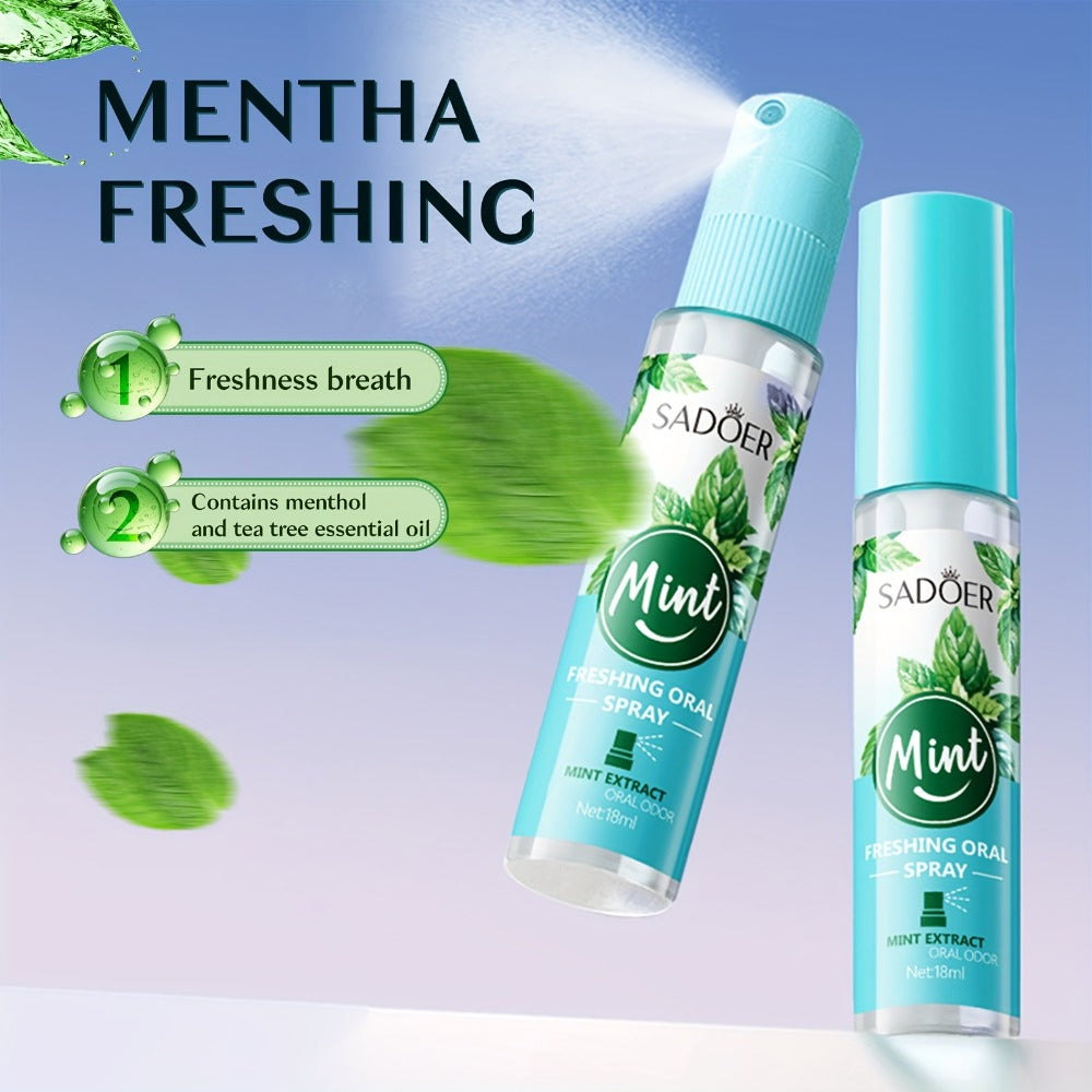 Mint Breath Spray with Tea Tree Essence Portable Oral Freshener, Compact Pocket-Size Mouth Spray — image 6