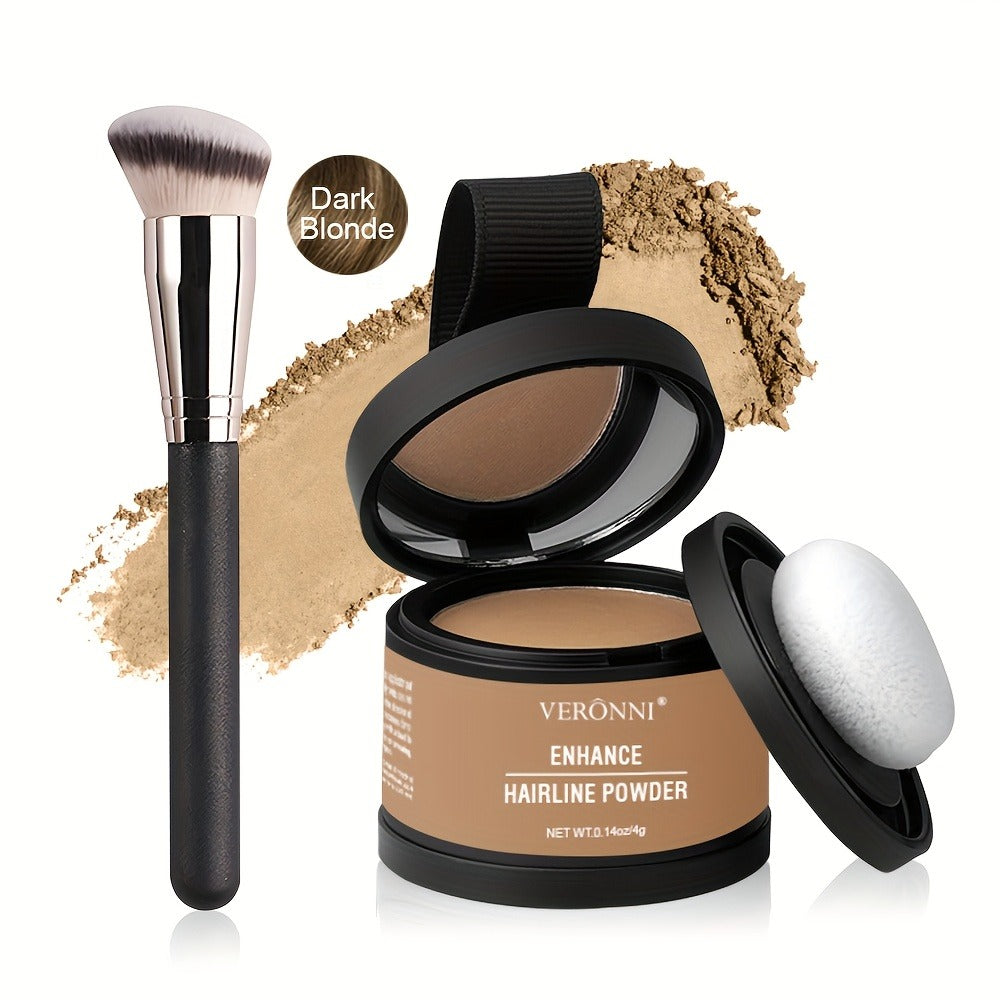Hairline Shadow Powder Kit with Brush – Waterproof Hairline Concealer & Hair Root Touch Up Powder | Instant Fuller-Looking Ha