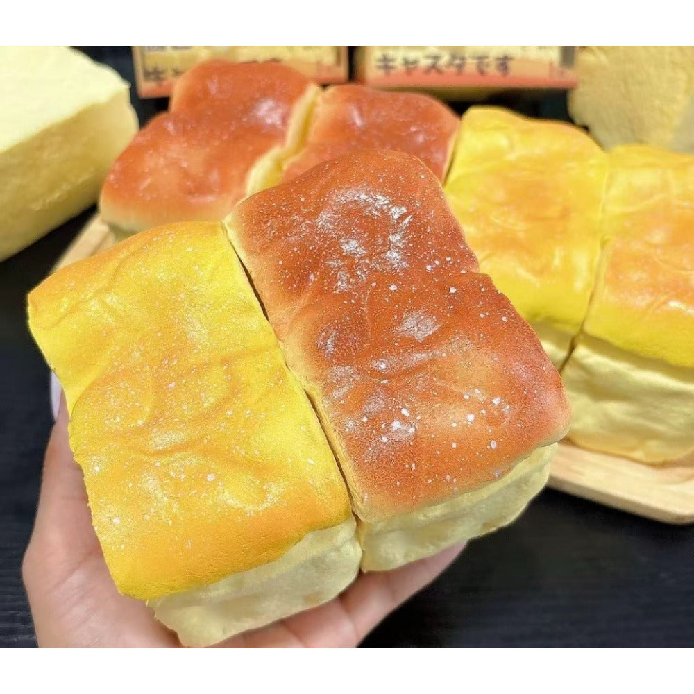 Squishy Bread Slow Rising Stress Toy, Skin-Touch Simulated Bread Fidget Squeeze Toy Desk Decor Anxiety Gift for Kids Adults —