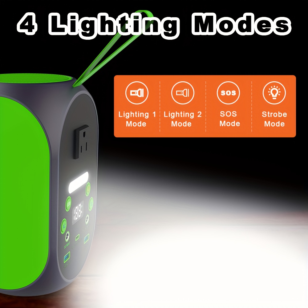 Portable Power Station 99.84Wh 120W LiFePO4 Unit with AC, DC, USB-C, USB-A and Four Light Modes — image 10