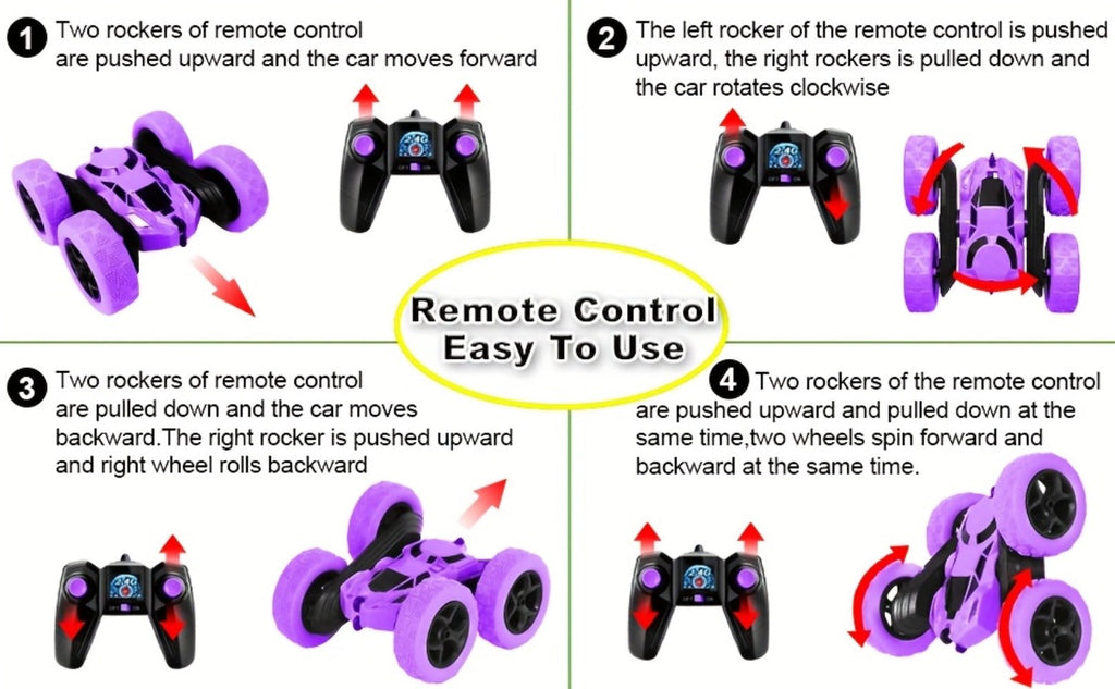 Remote Control Car, Double-Sided 360-Degree Flip Stunt Model with LEDs, 2.4GHz Control and 1400mAh Battery — image 13