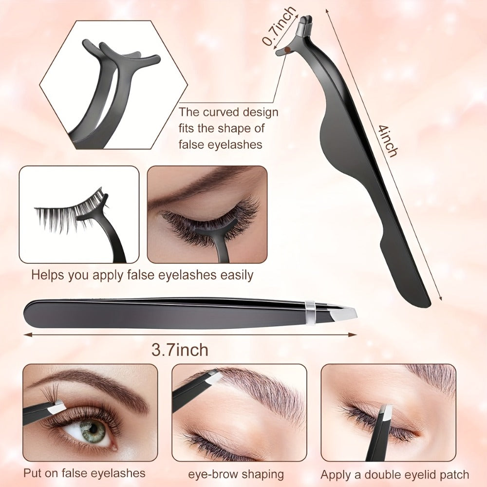 68PCS Makeup Tool Set 30 Black Brushes 17 Eyelash Tools with Wash Bowl & Bag – Complete Face Eye Lash Kit Foundation Contour 
