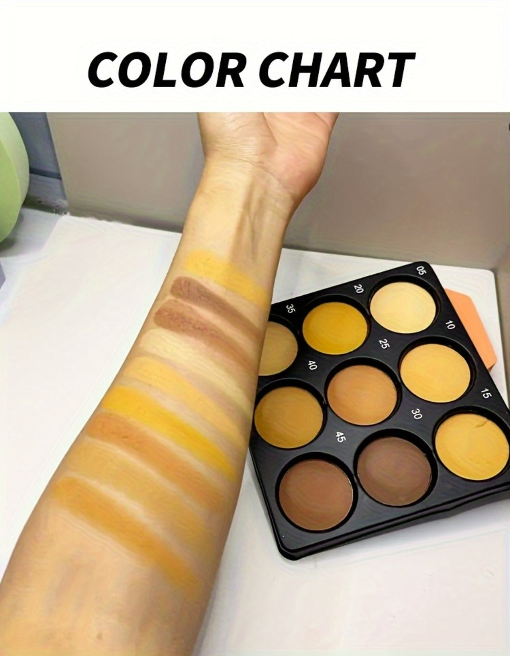9 Color Contour Palette Matte Waterproof Full Coverage Concealer Eyeshadow Foundation Primer Oil Control 3D Face Sculpting Na
