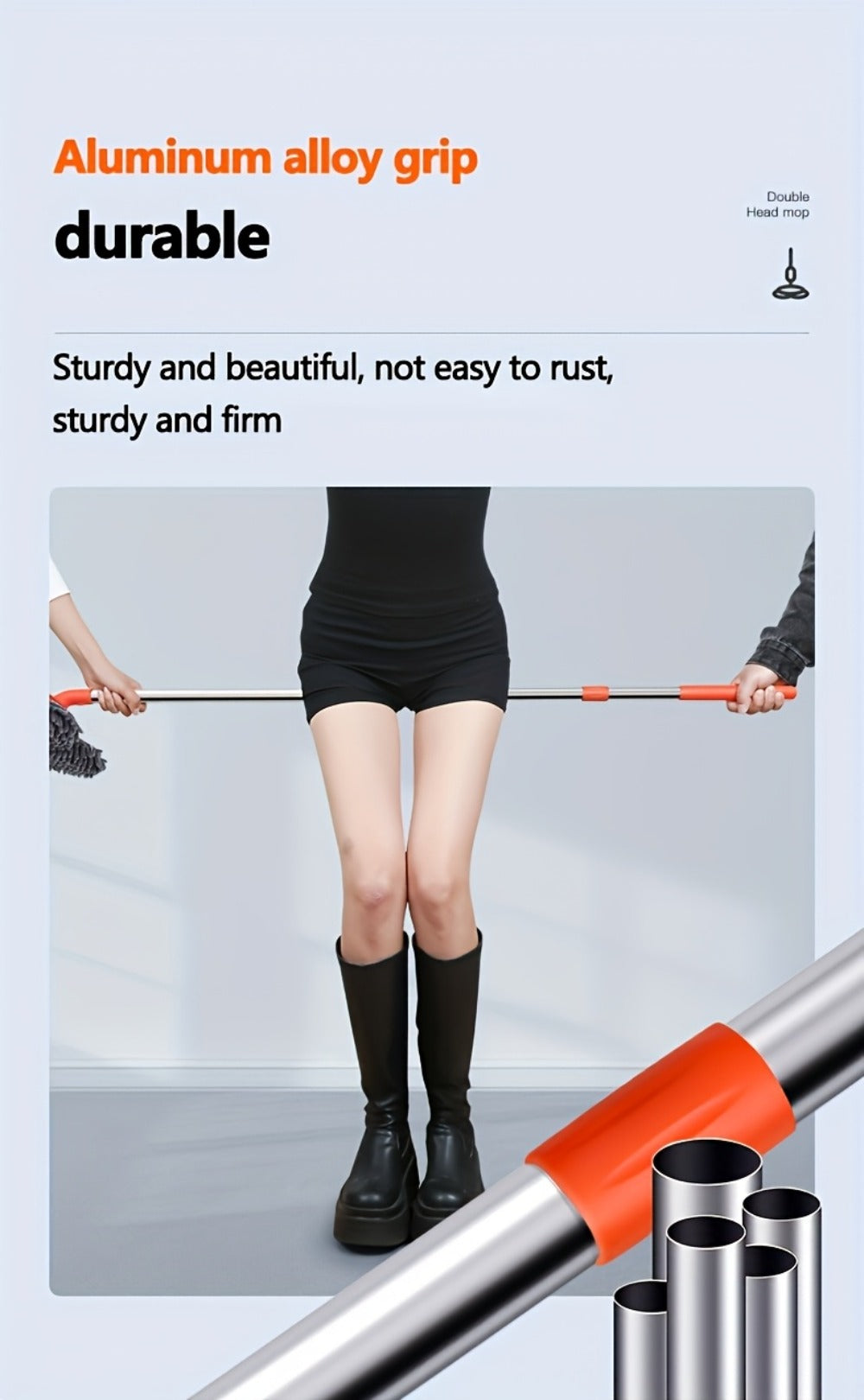 Car Wash Mop with Three-Stage Extension Handle, Rotating Microfiber Head and Replacement Head Option — image 18