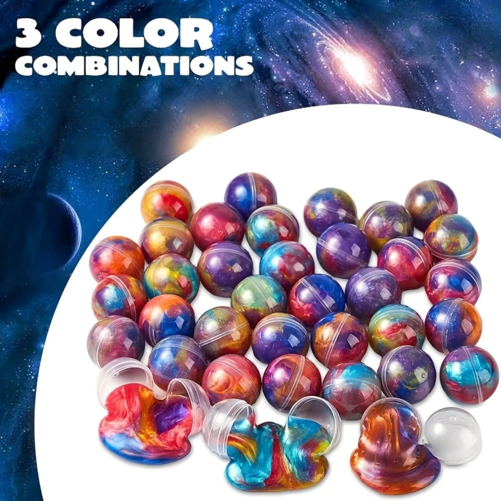 Galaxy Slime Balls 36 Pack Party Favors, Non-Sticky Bendable Slime Spheres for Kids Birthday, Classroom Rewards — image 6