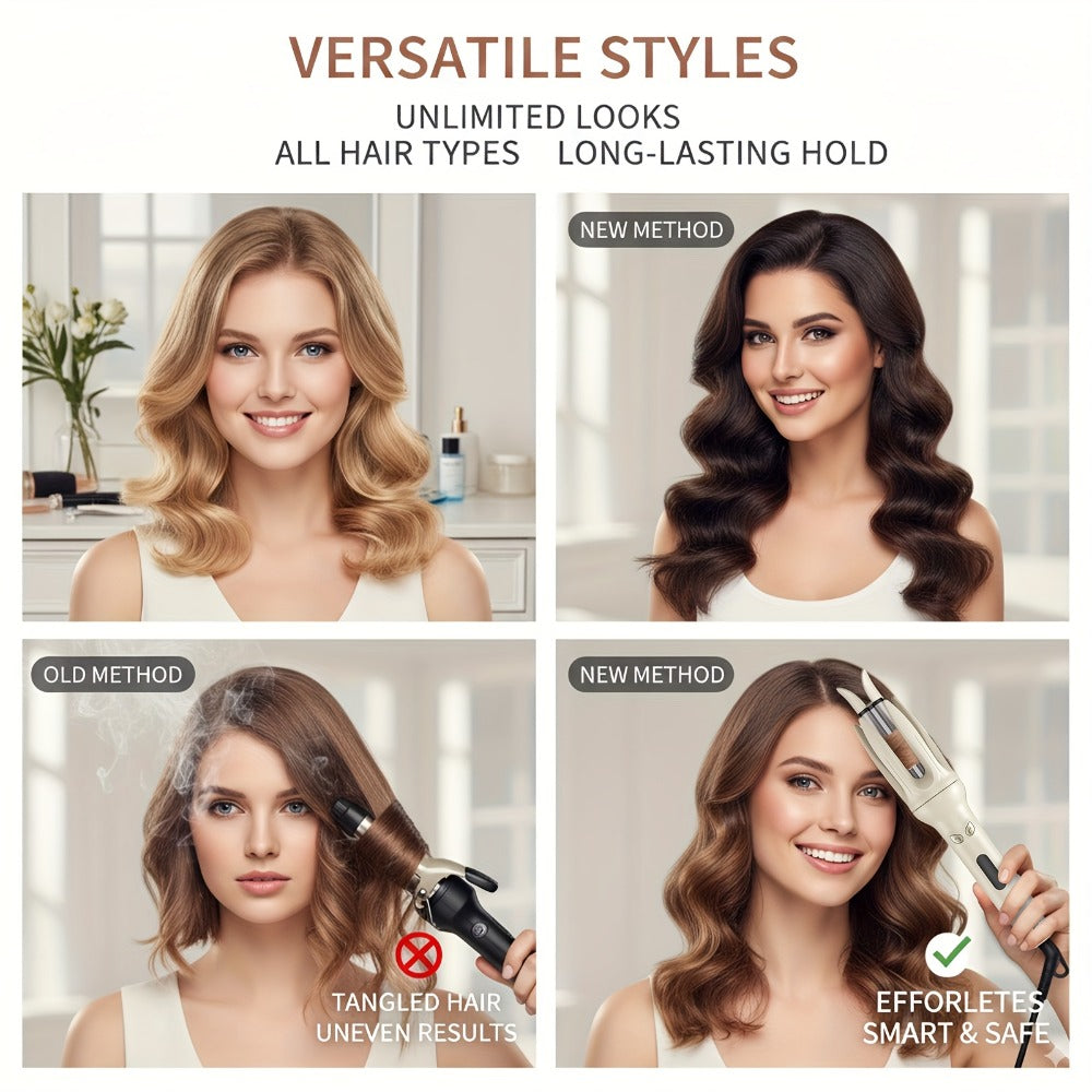 Automatic Rotating Curling Wand Hair Styling Tool with 150-210 C Settings and Three Color Options — image 9