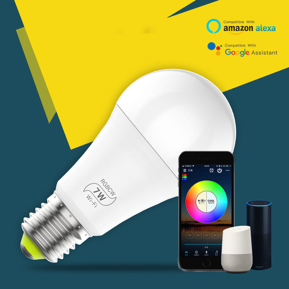 LED Smart Wifi Bulb Supports Alexa And Googleled Voice Control Colorful Lights