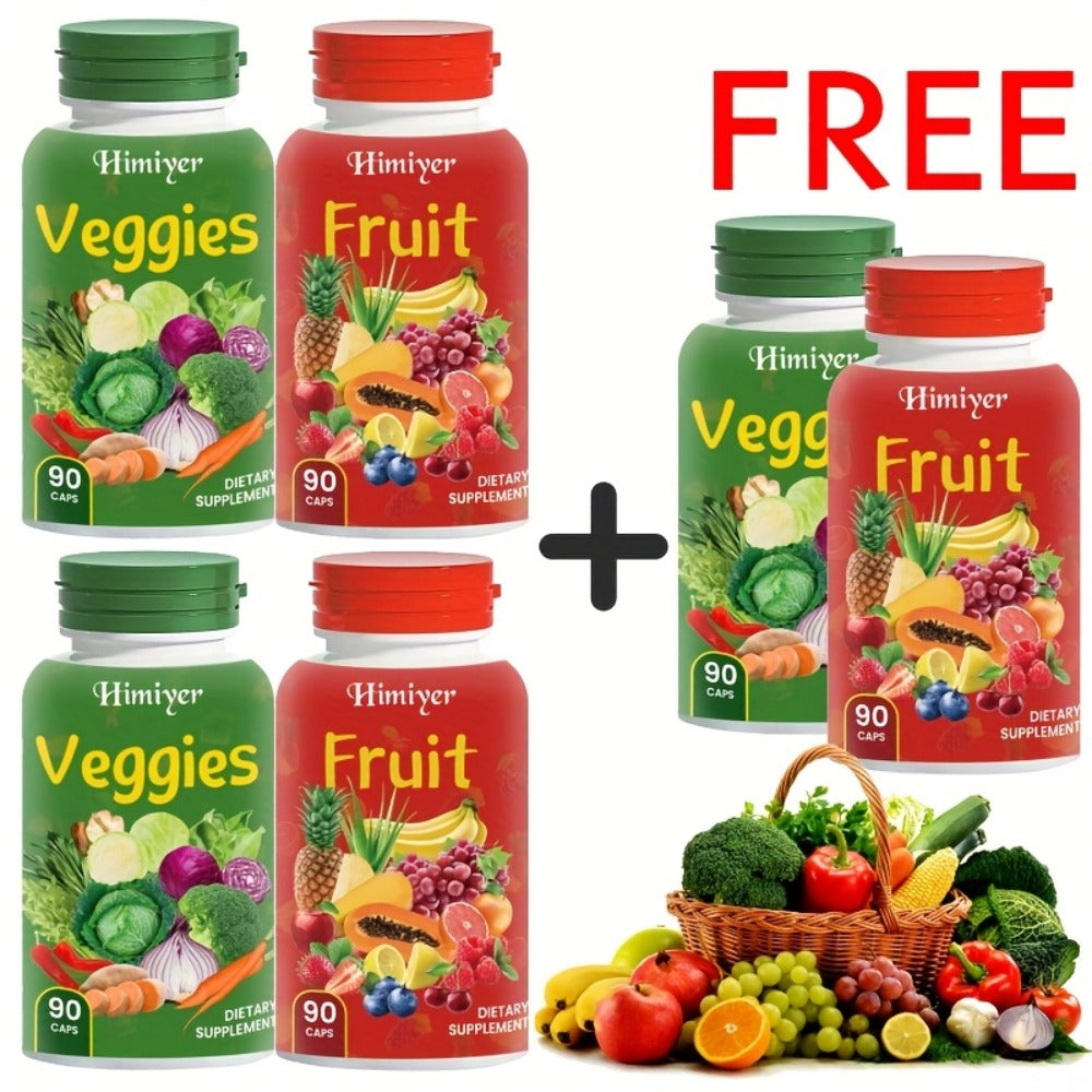 Superfood Capsules Fruits & Vegetables, 90 Fruit + 90 Veggie Capsules per Set for Bath Time, Home Spa and Personal Care — ima